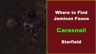 Where to find Snails aka Carasnails Rare Fauna on Jemison in Starfield [upl. by Hekker]