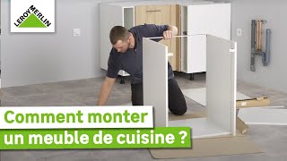 Comment monter un meuble de cuisine bas  Tuto débutant  Leroy Merlin [upl. by Knipe715]