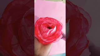 Tissue paper flower making easy and beautiful [upl. by Ligetti]