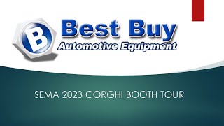 Best buy auto equipment Corghi SEMA booth walkthrough [upl. by Annaierb]