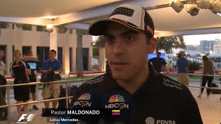 F1 2015 Abu Dhabi GP Pastor Maldonado Interview [upl. by Fiore]