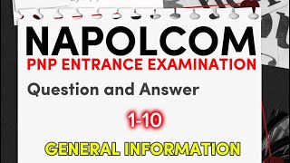 NAPOLCOM REVIEWER  PNP ENTRANCE EXAM REVIEWER GENERAL INFORMATION [upl. by Acebber744]