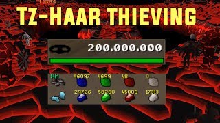 TzHaar Thieving Guide  BEST Thieving Method POST 99 [upl. by Ahsercal101]