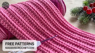 SUPER EASY amp FAST Crochet Pattern for Absolute Beginners 👌 Crochet Stitch for Baby Blanket amp Bag [upl. by Nairb373]