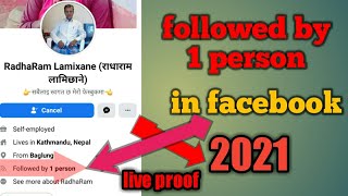 How to create followed by 1person in facebookfacebook followed by 1person kasari banaunein 2021 l [upl. by Ynamad]