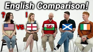 American Shocked by ENGLISH from England Scotland Ireland and Wales l Can You Understand [upl. by Herrmann]