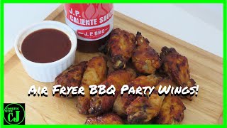 BBQ Chicken Wings  NuWave Brio 10 Quart  Air Fryer Recipes [upl. by Lizned]