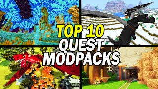 Top 10 Minecraft Modpacks With Quests [upl. by Koah]