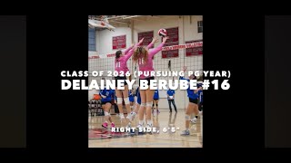 Delainey Berube Volleyball Highlight 2024 HS Season [upl. by Colas]