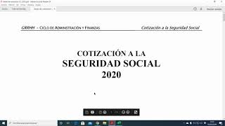 Nóminas 2 Cotizaciones a la Seguridad Social [upl. by Ilarin]