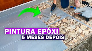 COMO ESTÁ A PINTURA PISO EPÓXI 5 MESES DEPOIS [upl. by Delainey17]