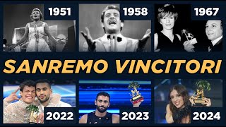 Tutti i vincitori del Festival di Sanremo 1951  2024 [upl. by Drusilla]