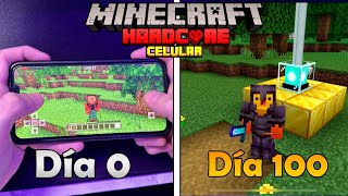 SOBREVIVÍ 100 DIAS EN MINECRAFT CELULAR  MINECRAFT PE [upl. by Iams]