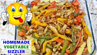 Homemade Vegetable Sizzler  Easy Sizzler Recipe [upl. by Nick881]