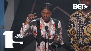 Lil Baby Wins First Award Ever As He Takes Best New Artist Award BET Awards 2019 [upl. by Rambort537]