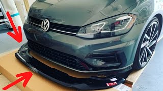 MK 75 VW GOLF R GETS MAXTON DESIGN front lip  install [upl. by Gudren]