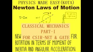 PART I CLASSICAL MECHANICS NEWTON LAW OF RETILINEAR OTION SECOND LAW OF MOTION FOR CSIR NET  1 [upl. by Ilan]