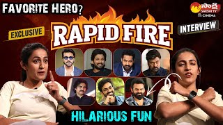 Niharika Konidela Rapid Fire Interview  Jr Ntr  Ram Charan  Pawan Kalyan  SakshiTVCinema [upl. by Prudhoe]