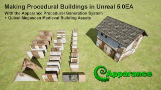 Making Procedural Buildings in Unreal 5 with Apparance and Quixel Megascan Assets [upl. by Pish]