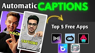 Top 5 Best Free Ai Captions amp subtitles Generator apps Add subtitles and captions [upl. by Kcirdde]