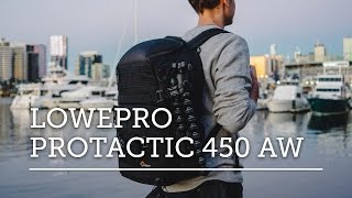 THE BEST CAMERA BAG — LOWEPRO PROTACTIC 450 AW REVIEW [upl. by Gentry]