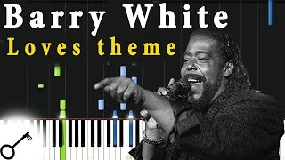 Barry White  Loves theme Piano Tutorial Synthesia  passkeypiano [upl. by Aurea]