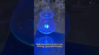 High borosilicate glass cup drilling  example display [upl. by Kolnick]