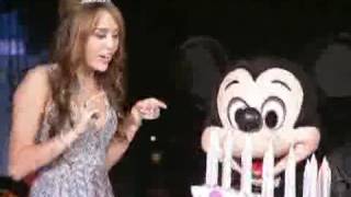 Hannah Montanas Miley Cyrus Celebrates Her Sweet 16 at Disneyland with Friends and Fans [upl. by Oecam416]