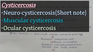 Neurocysticercosis  Cysticercosis  Short noteSAQ [upl. by Quartana862]