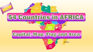 Africa Continent Countries and their capitals  Africa countries Capital Map Flag and Geography [upl. by Tresa]