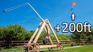 Launching a Trebuchet Straight UP [upl. by Ahsiket]