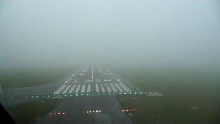 Low Visibility landing inside Boeing 737 [upl. by Aihsiym]