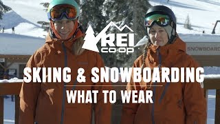 What to Wear Skiing and Snowboarding  REI [upl. by Fraya]