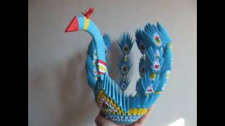 origami  modular  chinese origami  peacock  tutorial  dutchpapergirl [upl. by Chari264]