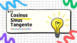 Trigonométrie dans un triangle rectangle  cosinus sinus et tangente [upl. by Angid]