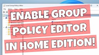 How To Enable Group Policy Editor gpedit msc In Windows 10 11 Home Edition [upl. by Stoneham]