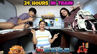 24 HOURS IN TRAIN  Family Travel Vlog  Aayu and Pihu Show [upl. by Nnov]