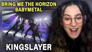 INSANE Bring Me The Horizon  Kingslayer ft BABYMETAL  Singer Reacts  Live In Tokyo [upl. by Ciardap332]