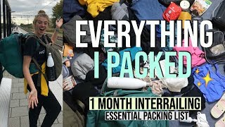 Everything I Packed for Month Of Interrailing Solo Only 40L Rucksack [upl. by Hooker126]