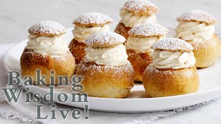 How to Make Swedish Semlor Buns  LIVESTREAM w Anna Olson [upl. by Kirit]