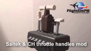 Saitek amp CH throttle B777 handles [upl. by Kendre]