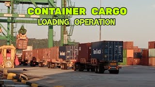 CONTAINER CARGO LOADING OPERATION [upl. by Nnylyram617]