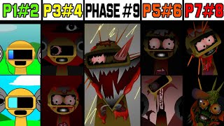 Phase 1 VS Phase 2 VS Phase 3 VS Phase 4 VS Phase 5 VS Phases 7 9 in Incredibox Sprunki [upl. by Horwath]