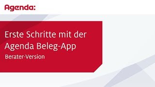 Erste Schritte mit der Agenda BelegApp BeraterVersion – CloudLösungen  AgendaSoftwareTipp [upl. by Aketahs386]