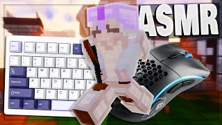 Keyboard and mouse ASMR  Hypixel solo Bedwars [upl. by Epillihp302]