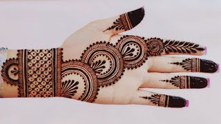 Easy beautiful stylish front hand mehndi design  easy arabic mehndi design  Mehndi design  Mehndi [upl. by Naxor]