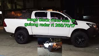 blackrhino mags size 17 amp gulong 2657017 radar rt para sa Toyota Hilux [upl. by Naiditch468]