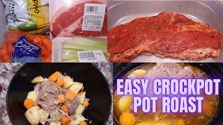 MY FIRST TIME COOKING CROCKPOT POT ROASTCOOK WITH ME cookwithme potroast howto [upl. by Koosis]