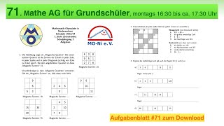 71  Mathe AG Grundschüler  Mathe Olympiade 2023  2024  1 Stufe  Klasse 3 [upl. by Pazice588]