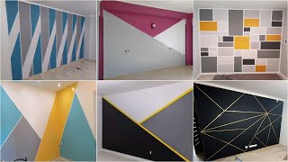 100 Geometric Wall Painting Designs Ideas 2024  Geometric Accent Wall Paint  Wall Painting Design [upl. by Etyak366]